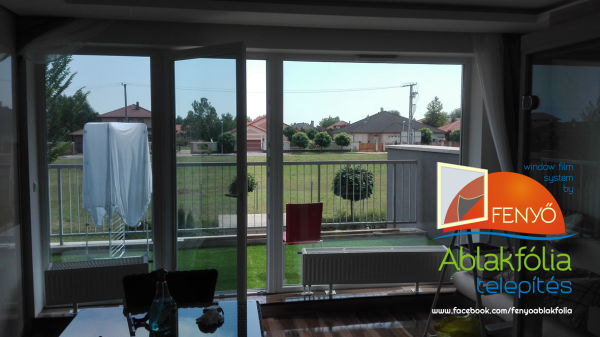 Épület ablak hővédő fóliázása